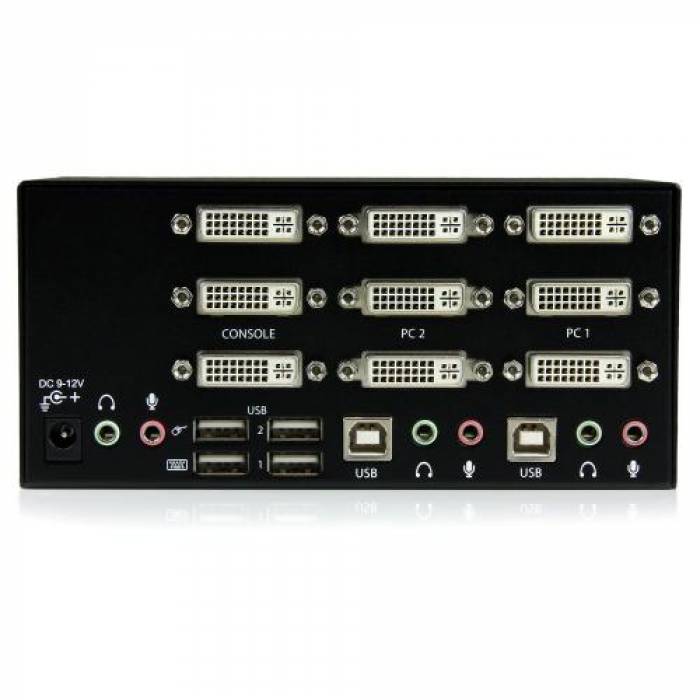 Switch KVM Startech SV231TDVIUA, 2x Triple DVI, Black