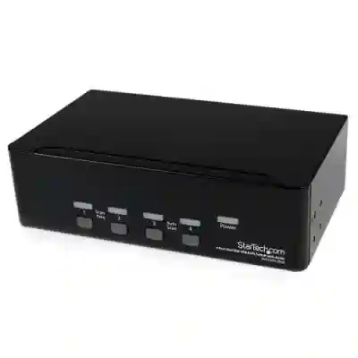 Switch KVM Startech SV431DD2DUA, 4x Dual DVI-I, Black