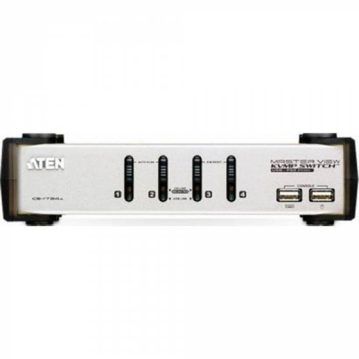 Switch KVM TEN CS1734AC, 4x USB, Silver