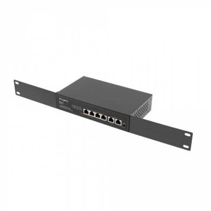 Switch Lanberg RSFE-4P-2FE-60, 4x porturi, PoE