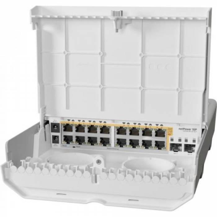 Switch MikroTik CRS318-16P-2S+OUT, 16 porturi, PoE