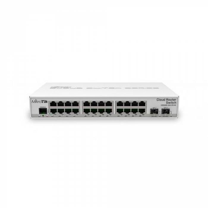 Switch MikroTik CRS326-24G-2S+IN, 24 porturi PoE