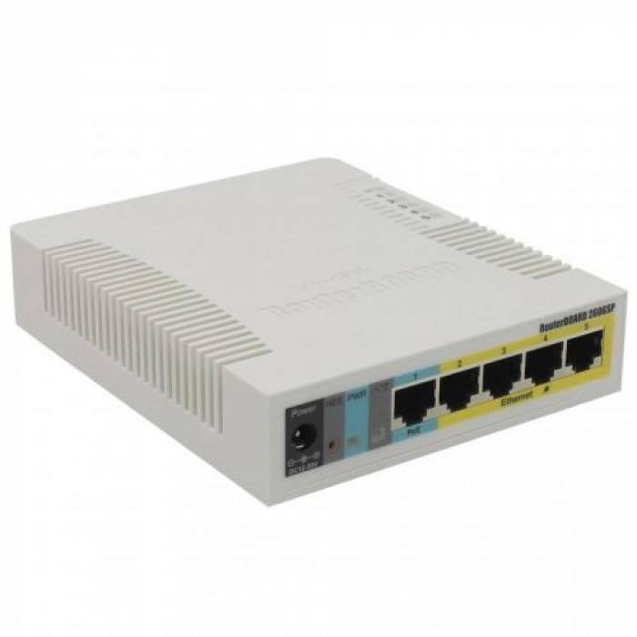 Switch MikroTik CSS106-1G-4P-1S, 5 porturi