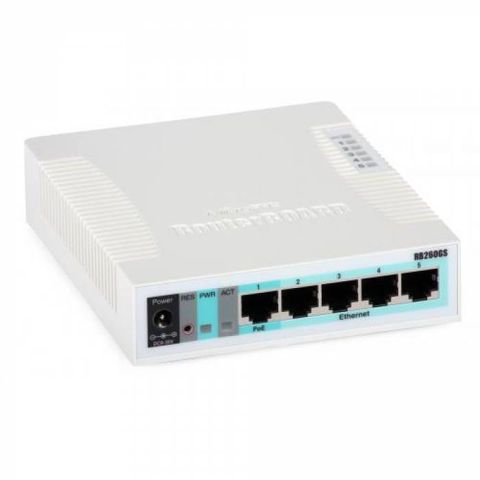 Switch MikroTik CSS106-5G-1S, 5 porturi