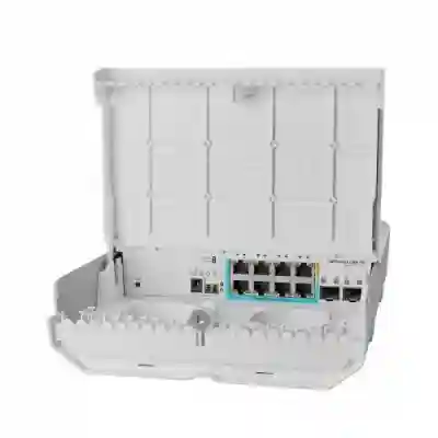 Switch MikroTik CSS610-1GI-7R-2S+OUT, 8 porturi, PoE