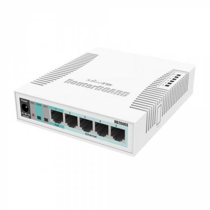 Switch MikroTik RB260GS, 5 porturi