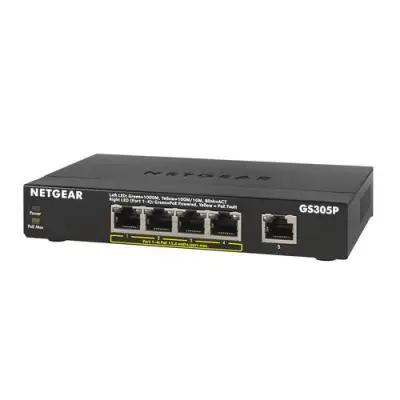 Switch Netgear GS305P, 5 porturi, PoE