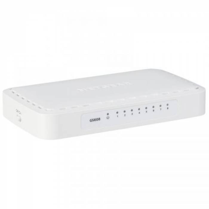 Switch Netgear GS608, 8 Porturi