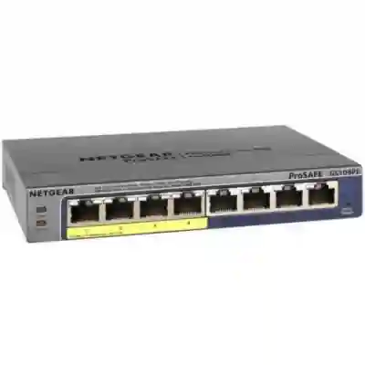 Switch Netgear ProSafe Plus GS108PE v3, 8 Porturi, PoE