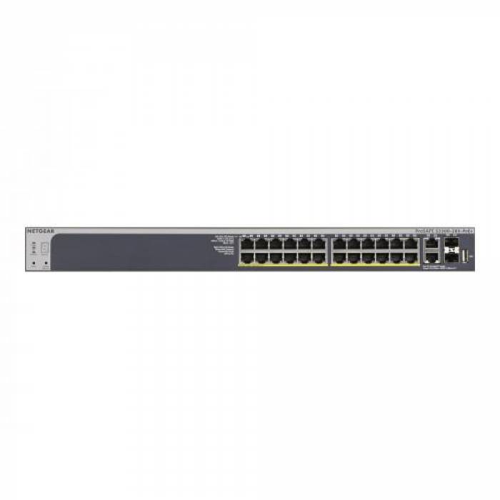 Switch Netgear S3300 GS728TXP, 24 Porturi, PoE