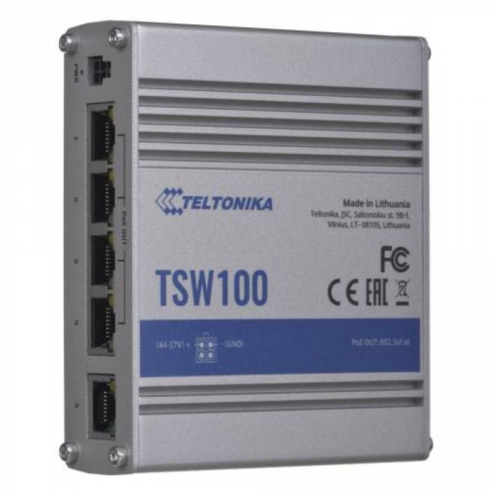 Switch Teltonika TSW100, 5 porturi, PoE