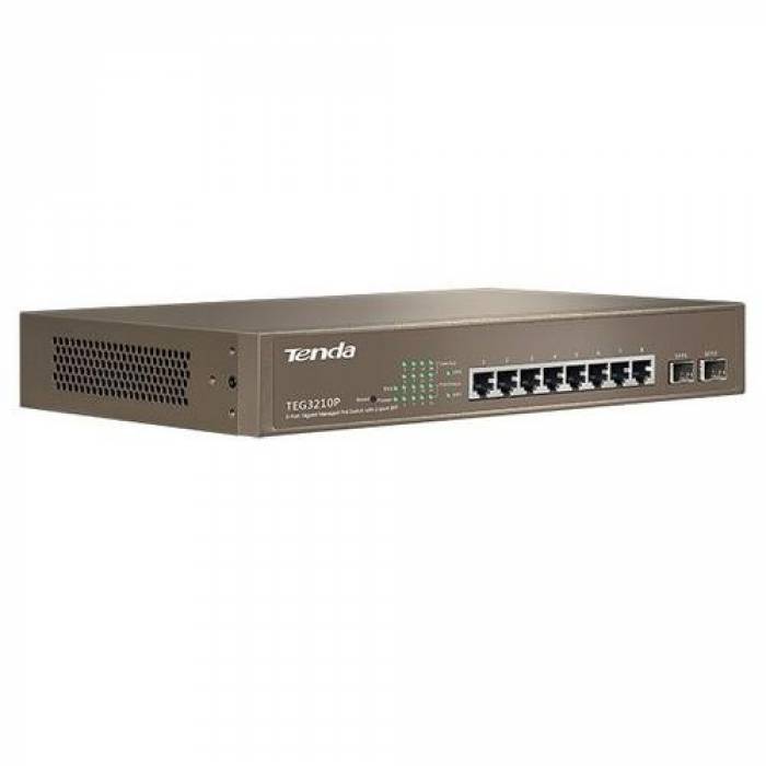 Switch Tenda TEG3210P, 8 porturi, PoE