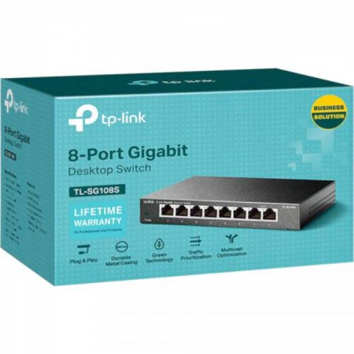 Switch TP-LINK TL-SG108S, 8 porturi