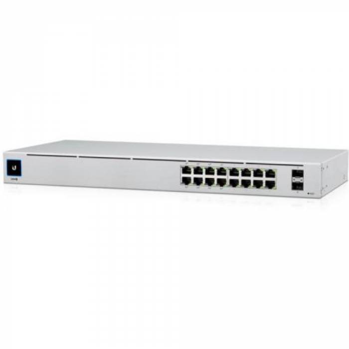 Switch Ubiquiti USW-16-POE-EU, 16 porturi, PoE