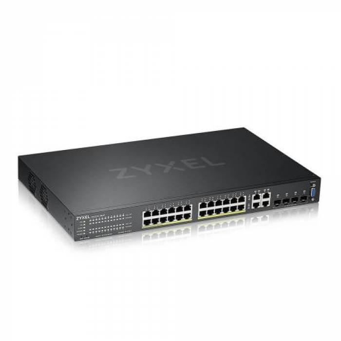 Switch Zyxel GS2220-28HP-EU0101F, 24 Porturi, PoE