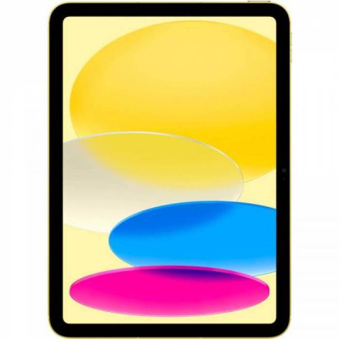 Tableta Apple iPad 10 (2022), Apple A14 Bionic, 10.9inch, 256GB, Wi-fi, Bt, 5G, iPadOS 16, Yellow