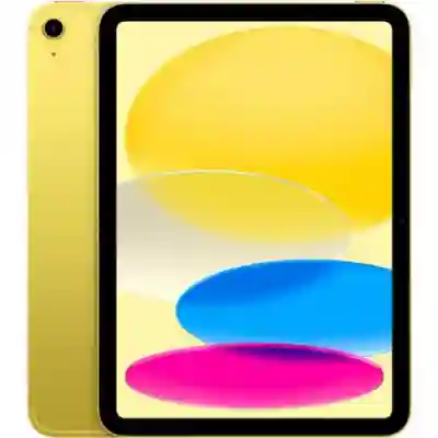 Tableta Apple iPad 10 (2022), Apple A14 Bionic, 10.9inch, 256GB, Wi-fi, Bt, 5G, iPadOS 16, Yellow