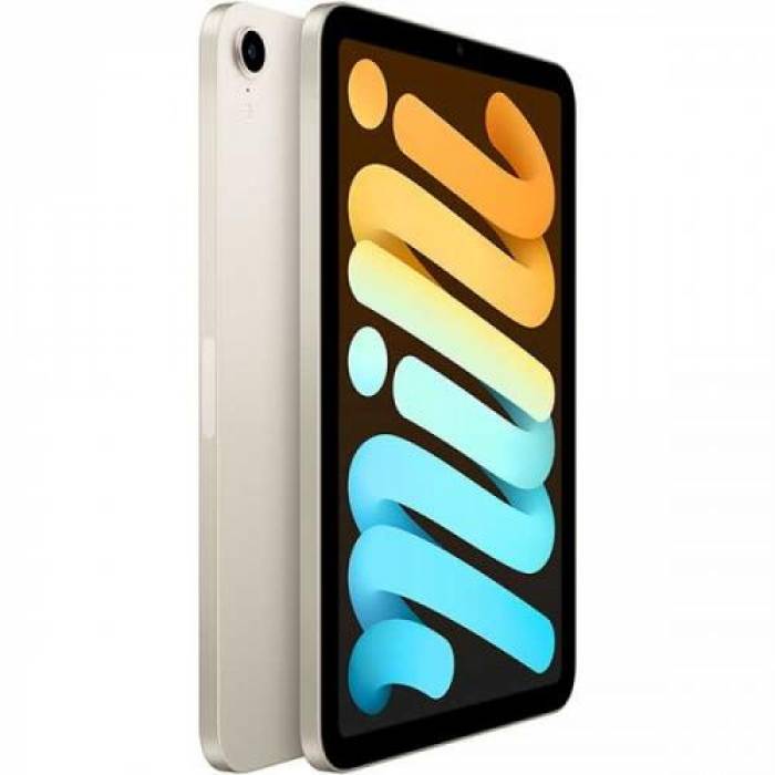 Tableta Apple iPad Mini 6 (2021), Bionic A15, 8.3inch, 64GB, Wi-Fi, BT, 5G, iOS 15, Starlight