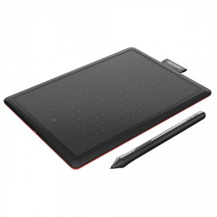 Tableta Grafica Wacom One, Small, Black-Red