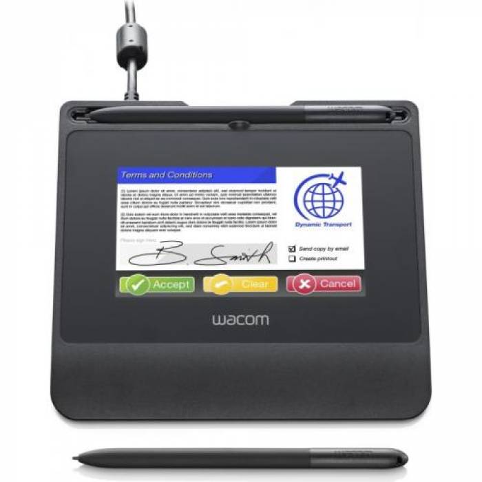 Tableta Grafica Wacom Signature Pro STU-540, Black