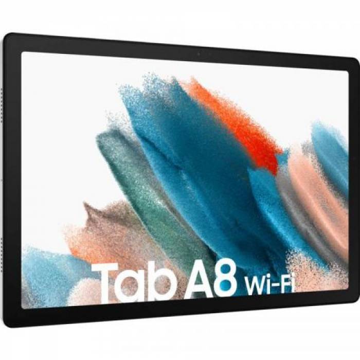 Tableta Samsung Galaxy Tab A8, Cortex A75-A55, 10.5 inch, 3GB RAM, 32GB flash, Wi-Fi, Bt, Android 11, Silver