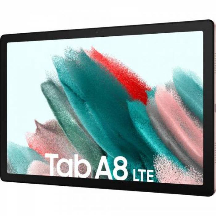 Tableta Samsung Galaxy Tab A8, Cortex A75-A55, 10.5 inch, 3GB RAM, 32GB flash, Wi-Fi, Bt, LTE, Android 11, Pink Gold