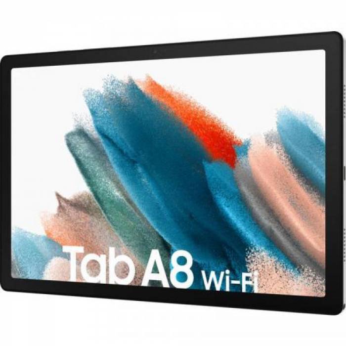 Tableta Samsung Galaxy Tab A8, Cortex A75-A55, 10.5 inch, 4GB RAM, 64GB flash, Wi-Fi, Bt, Android 11, Silver