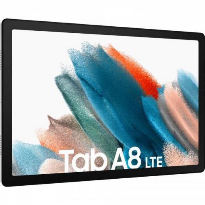 Tableta Samsung Galaxy Tab A8, Cortex A75-A55, 10.5 inch, 4GB RAM, 64GB flash, Wi-Fi, Bt, LTE, Android 11, Silver