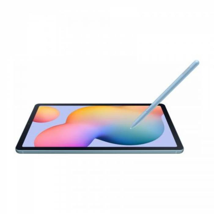 Tableta Samsung Galaxy Tab S6 Lite, Exynos 9611 Octa Core, 10.4inch, 64GB, Wi-Fi, BT, 4G, Android 10, Angora Blue