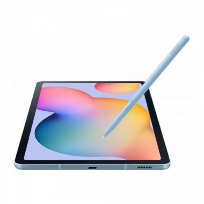 Tableta Samsung Galaxy Tab S6 Lite, Exynos 9611 Octa Core, 10.4inch, 64GB, Wi-Fi, BT, 4G, Android 10, Angora Blue