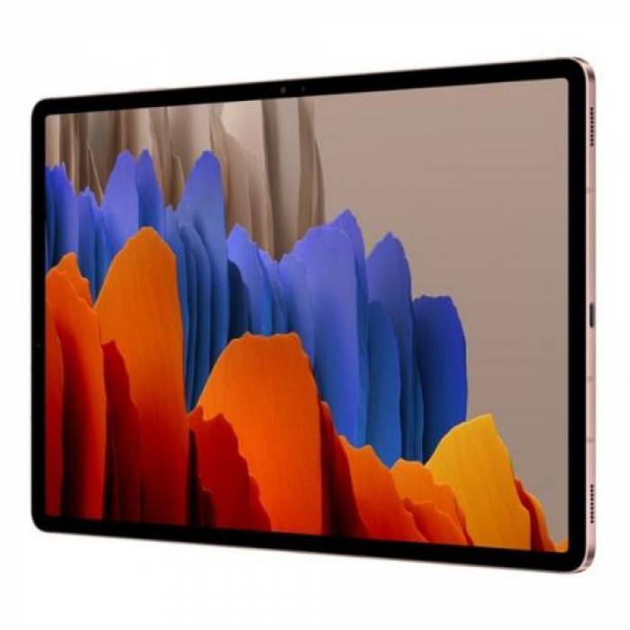 Tableta Samsung Galaxy Tab S7 Plus, Snapdragon 865+ Octa Core, 12.4 inch, 128GB, Wi-Fi, Bt, Android 10, Mystic Bronze