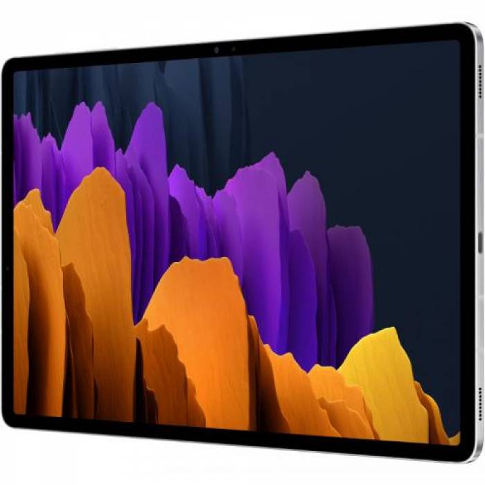 Tableta Samsung Galaxy Tab S7 Plus, Snapdragon 865+ Octa Core, 12.4 inch, 128GB, Wi-Fi, Bt, Android 10, Mystic Silver