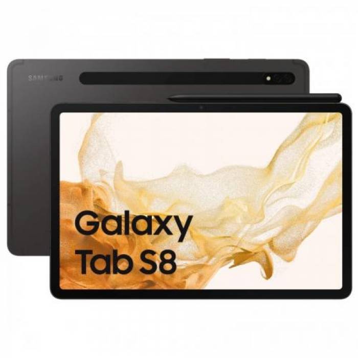 Tableta Samsung Galaxy Tab S8, Snapdragon 8 Gen.1 Octa Core, 11inch, 128GB, Wi-Fi, Bt, Android 12, Graphite