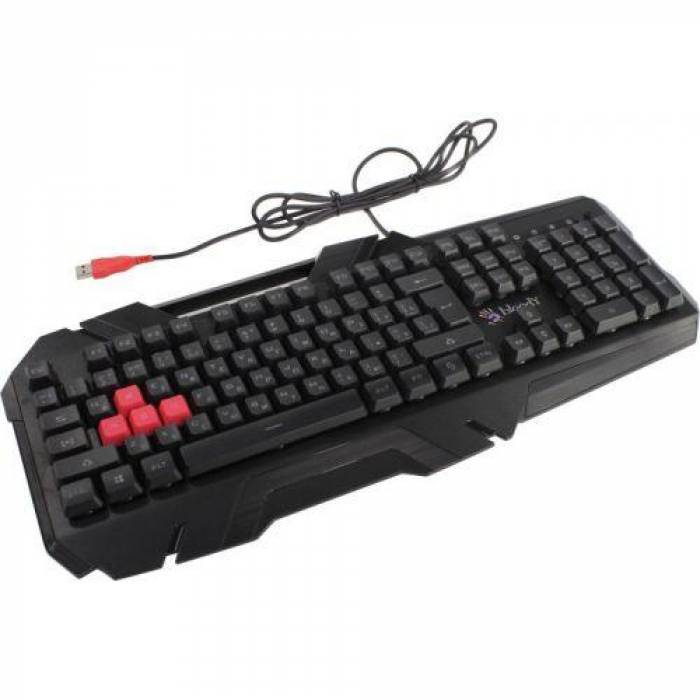 Tastatura A4Tech Bloody B150N, RGB LED, USB, Black