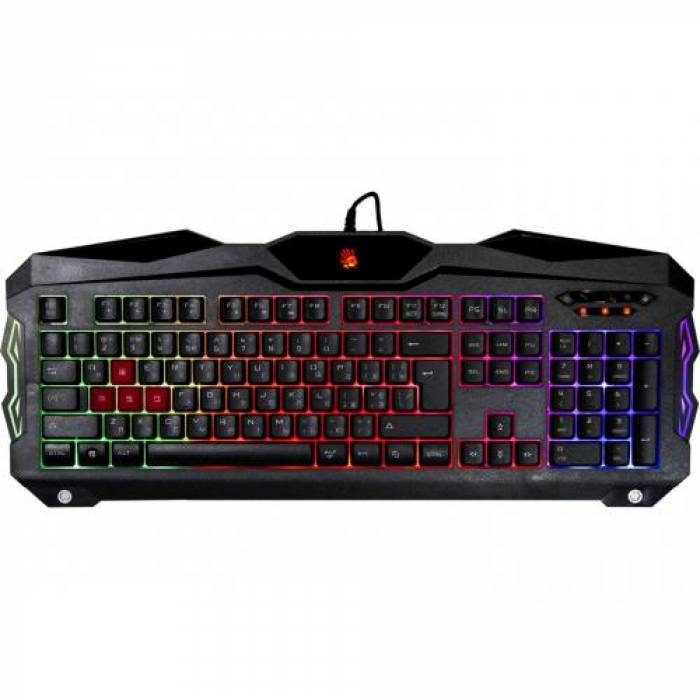 Tastatura A4Tech Bloody B210, RGB LED, USB, Black