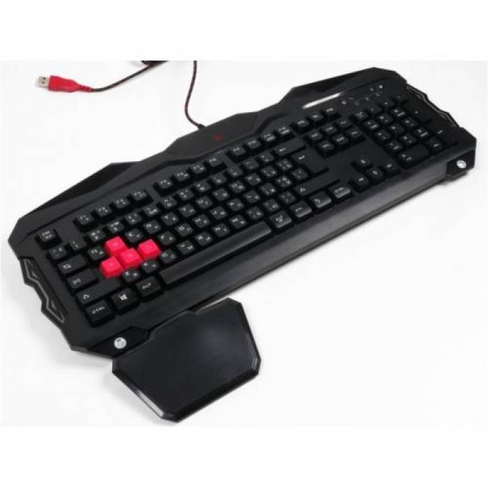 Tastatura A4Tech Bloody B210, RGB LED, USB, Black