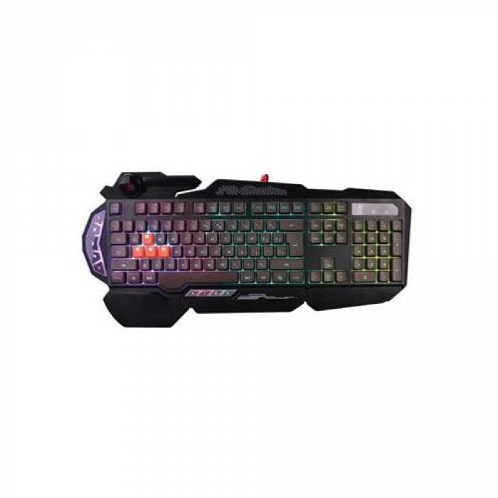 Tastatura A4Tech Bloody B314, RGB LED, USB, Black