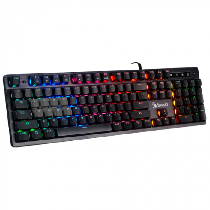 Tastatura A4Tech Bloody B500N, RGB LED, USB, Black