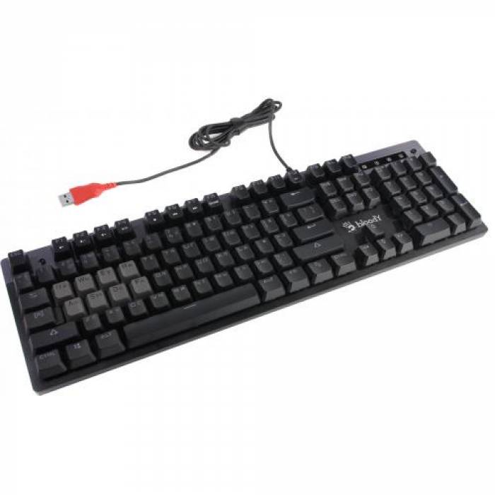 Tastatura A4Tech Bloody B500N, RGB LED, USB, Black