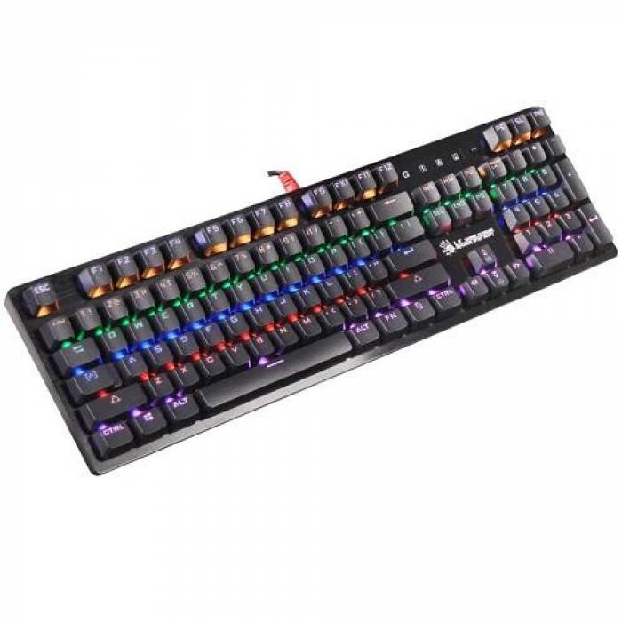 Tastatura A4TECH BLOODY B820R RGB LK BLUE SWITCH, RGB LED, USB, Black