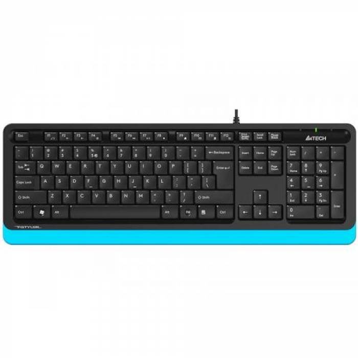 Tastatura A4Tech FStyler FK10, USB, Black-Blue