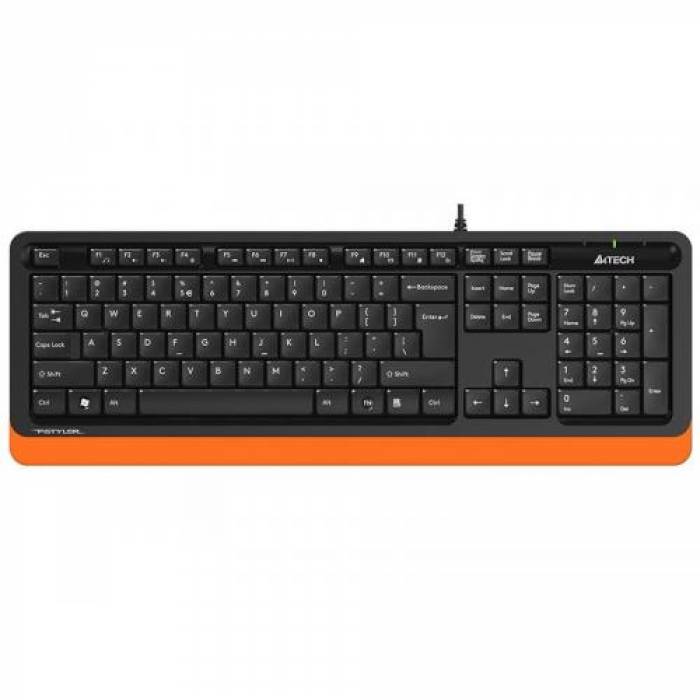 Tastatura A4Tech FStyler FK10, USB, Black-Orange