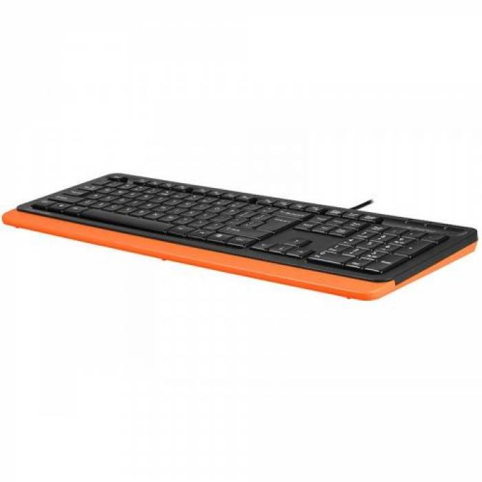 Tastatura A4Tech FStyler FK10, USB, Black-Orange