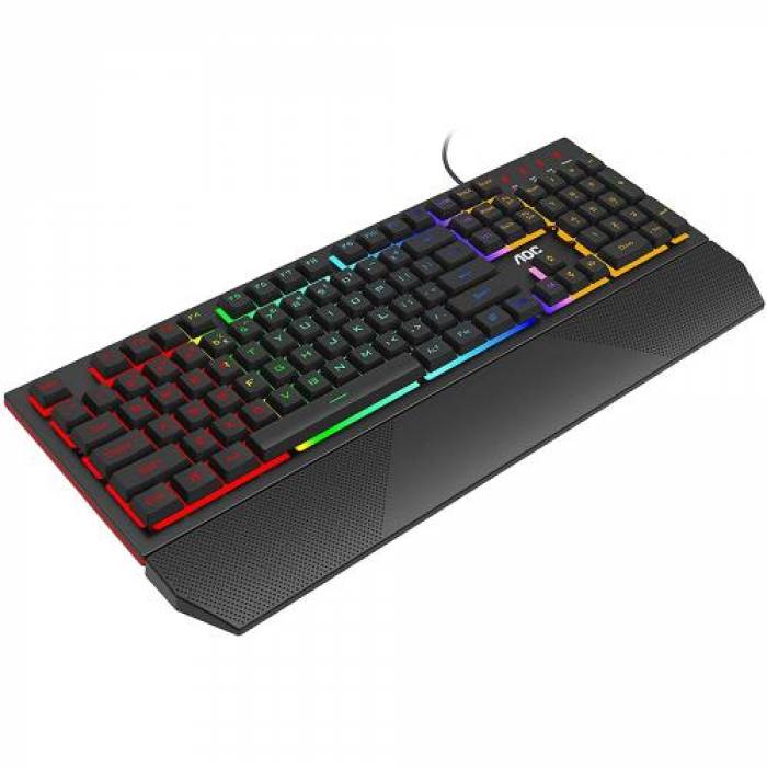 Tastatura AOC GK200, RGB LED, USB, Black