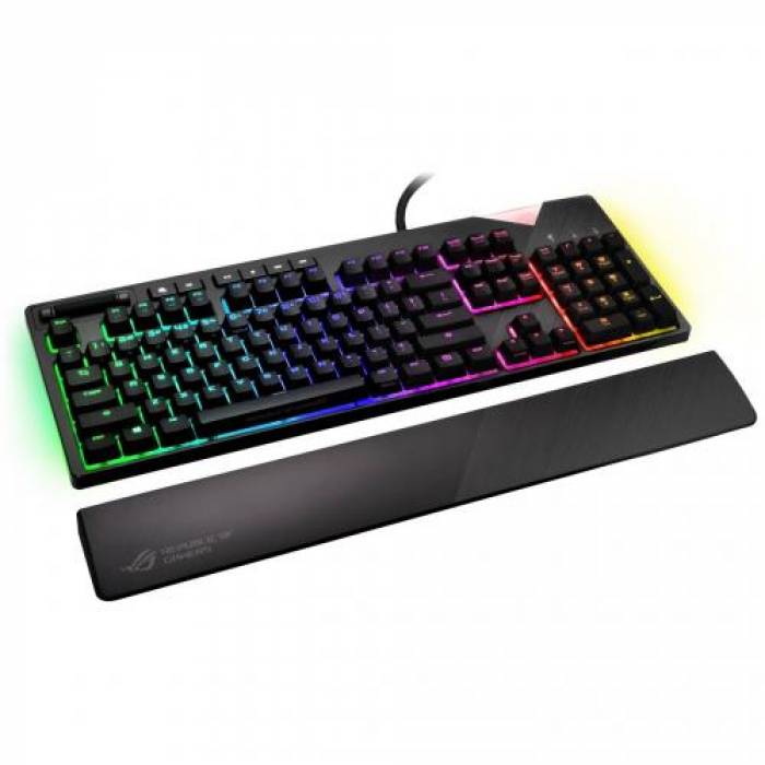 Tastatura Asus ROG Strix Flare Cherry MX Red, RGB LED, USB, Black