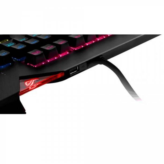 Tastatura Asus ROG Strix Flare Cherry MX Red, RGB LED, USB, Black