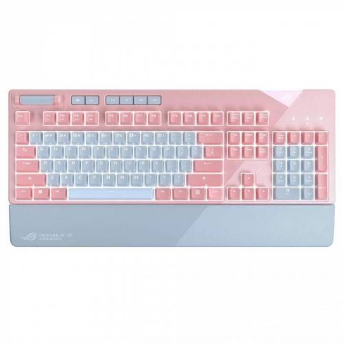 Tastatura Asus ROG Strix Flare Limited Edition Cherry MX Red, RGB LED, USB, Pink