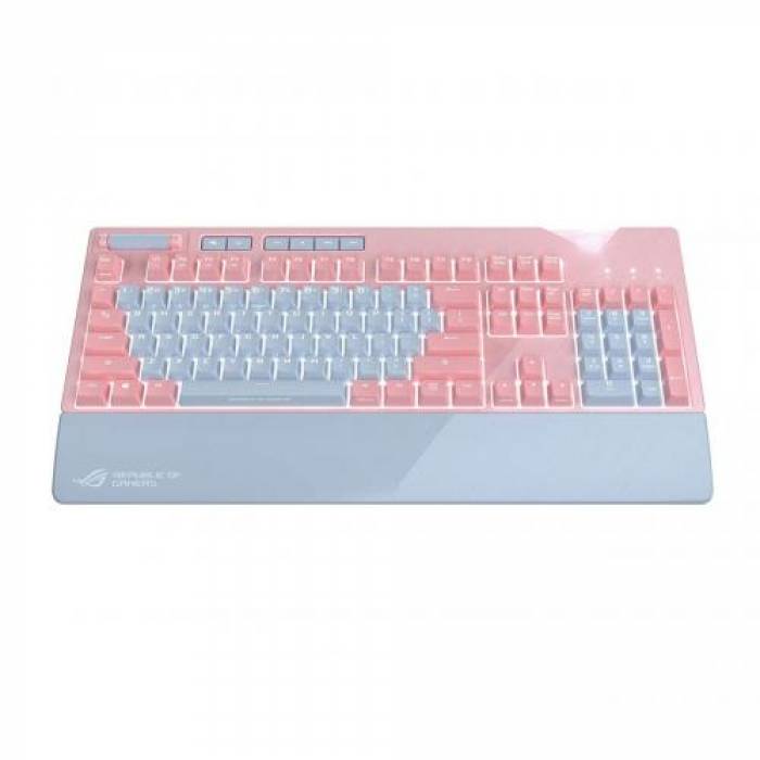 Tastatura Asus ROG Strix Flare Limited Edition Cherry MX Red, RGB LED, USB, Pink