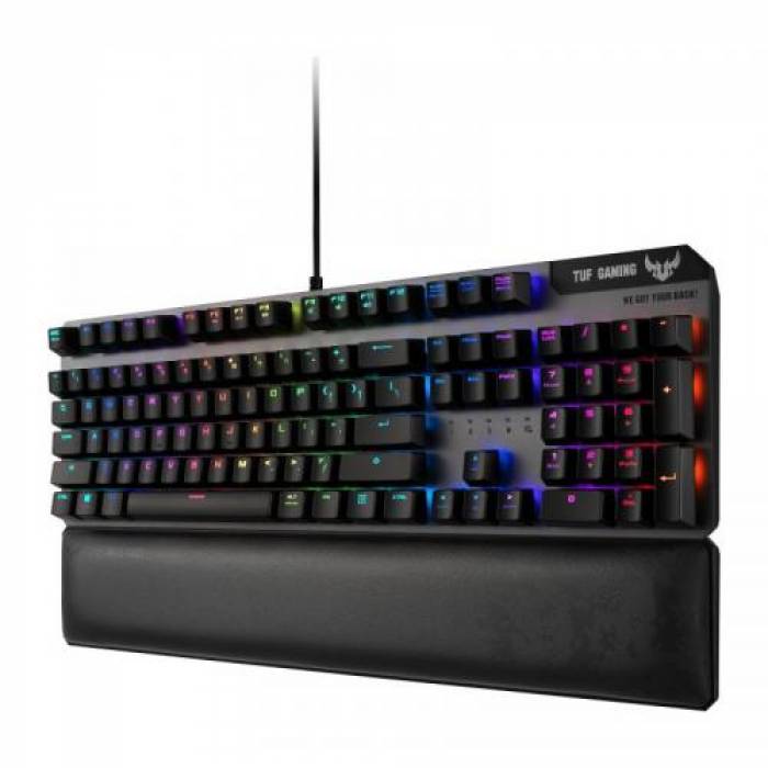 Tastatura ASUS TUF Gaming K7, RGB LED, USB, Black