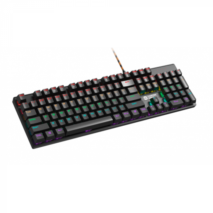 Tastatura Canyon CND-SKB4, RGB LED, USB, Black